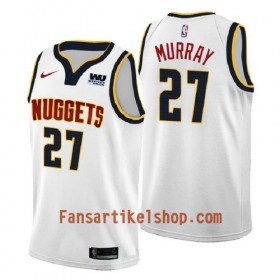 Denver Nuggets Trikot Jamal Murray 27 2018-2019 Nike Weiß Swingman - Herren